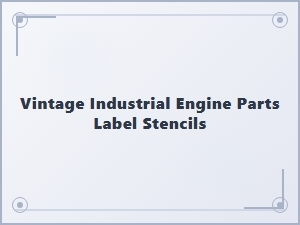 Vintage Engine Stencils for Industrial Machinery